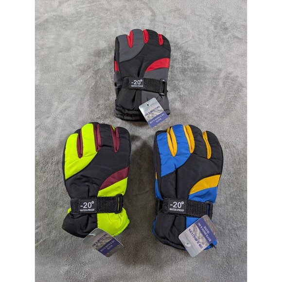 3 Cold Busters Boys Gloves L Snow Ski Winter Warm Colorful Outdoor - Picture 2 of 6